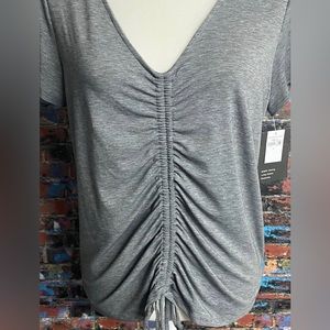 GapFit Breathe Ruched Tie-Front Shirt